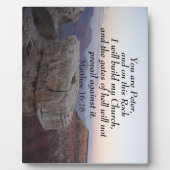 Matthew 16:18 Je bent Peter, en op deze rots Fotoplaat (Voorkant)