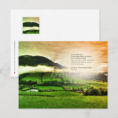 Matthew 17:20 Beweeg de bergen met de dubbele zons Briefkaart (Voorkant / Achterkant)