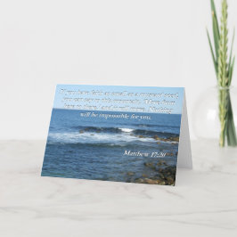Matthew 17:20 Bijbel quote card Kaart