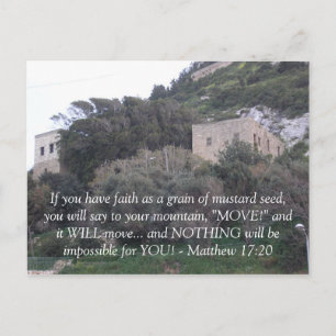 Matthew 17:20 briefkaart