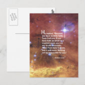 Matthew 17:20 briefkaart (Voorkant / Achterkant)