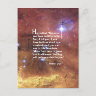 Matthew 17:20 briefkaart