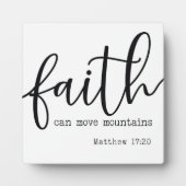 Matthew 17:20 Faith Bible Verse Farmhouse Sign Fotoplaat (Voorkant)