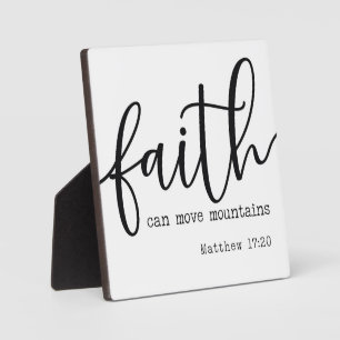Matthew 17:20 Faith Bible Verse Farmhouse Sign Fotoplaat