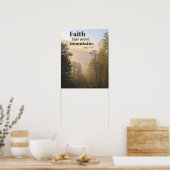 Matthew 17:20 Faith kan bergen bewegen Poster (Keuken)