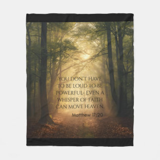Matthew 17:20 fleece deken