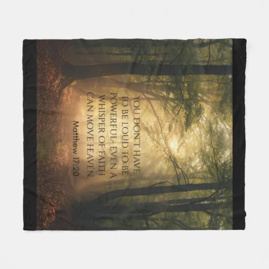 Matthew 17:20 fleece deken (Voorkant (Horizontaal))