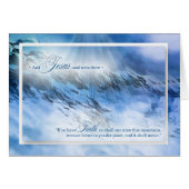 Matthew 17:20 Niets is onmogelijke blauwe bergen (Voorkant Horizontaal)