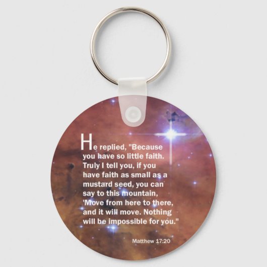 Matthew 17:20 sleutelhanger (Voorkant)