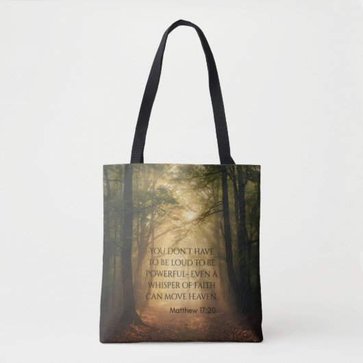Matthew 17:20 tote bag (Voorkant)