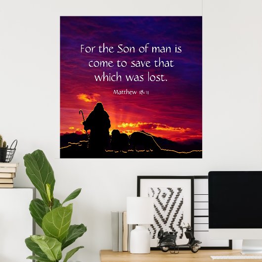 Matthew 18:11 poster (Thuiskantoor)