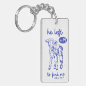 Matthew 18:12–14 Lost Sheep Christian Scripture Sleutelhanger (Voorkant Links)