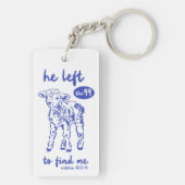 Matthew 18:12–14 Lost Sheep Christian Scripture Sleutelhanger (achterkant)