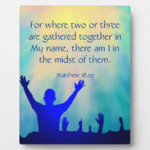 Matthew 18:20 fotoplaat (Voorkant)