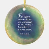 Matthew 18:20 keramisch ornament (Voorkant)