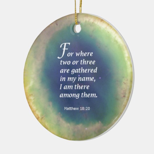 Matthew 18:20 keramisch ornament (Links)