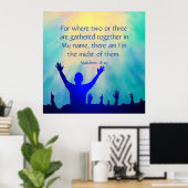 Matthew 18:20 poster (Thuiskantoor)