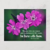 Matthew 18:20 Twee of drie Gather in mijn naam Briefkaart (Voorkant)