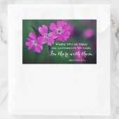 Matthew 18:20 Twee of drie Gather in mijn naam Rechthoekige Sticker (Tas)