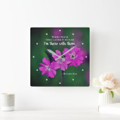 Matthew 18:20 Twee of drie Gather in mijn naam Vierkante Klok (Huis)