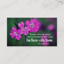 Matthew 18:20 Twee of drie Gather in mijn naam