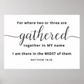 Matthew 18 20 Verse Wall Art, Poster (Voorkant)