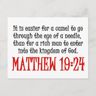 Matthew 19:24 briefkaart
