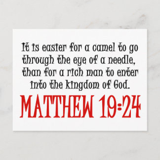 Matthew 19:24 briefkaart