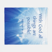 Matthew 19:26 fleece deken (Voorkant (Horizontaal))