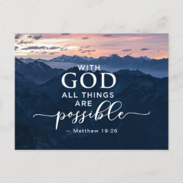 Matthew 19:26 met God alles is mogelijk Briefkaart