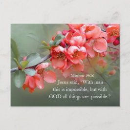 Matthew 19:26 met GOD Alles is mogelijk Briefkaart