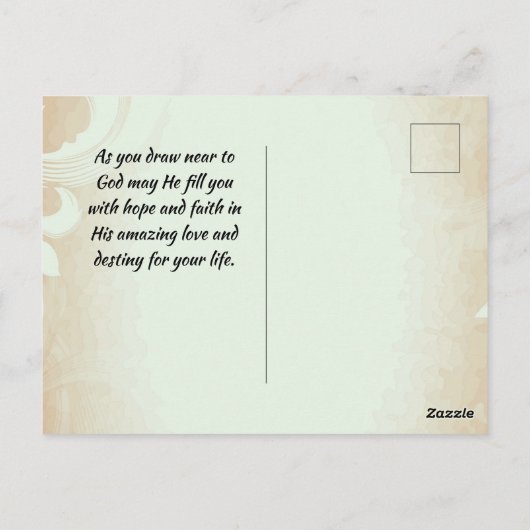 Matthew 19:26 met God alles is mogelijk Briefkaart (Achterkant)