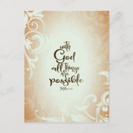 Matthew 19:26 met God alles is mogelijk Briefkaart