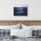 Matthew 19:26 met God alles is mogelijk Canvas Afdruk (Insitu (Slaapkamer))