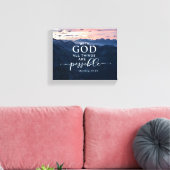 Matthew 19:26 met God alles is mogelijk Canvas Afdruk (Insitu (Woonkamer))