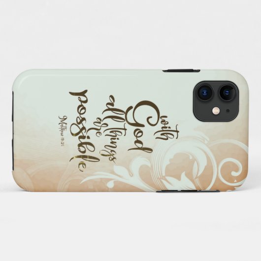 Matthew 19:26 met God alles is mogelijk Case-Mate iPhone Case (Achterkant (horizontaal))