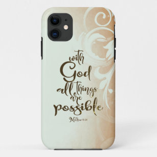 Matthew 19:26 met God alles is mogelijk Case-Mate iPhone Case