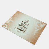 Matthew 19:26 met God alles is mogelijk Deurmat (Schuin)