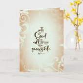 Matthew 19:26 met God alles is mogelijk Kaart (Gele Bloem)