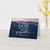 Matthew 19:26 met God alles is mogelijk Kaart (Gele Bloem)