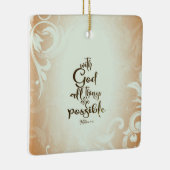 Matthew 19:26 met God alles is mogelijk Keramisch Ornament (Rechts)