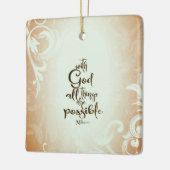 Matthew 19:26 met God alles is mogelijk Keramisch Ornament (Links)