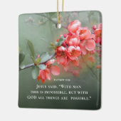 Matthew 19:26 met GOD Alles is mogelijk Keramisch Ornament (Links)
