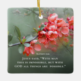 Matthew 19:26 met GOD Alles is mogelijk Keramisch Ornament