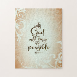 Matthew 19:26 met God alles is mogelijk Legpuzzel
