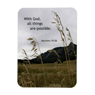 Matthew 19:26 met God, alles is mogelijk Magneet