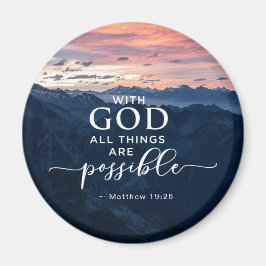 Matthew 19:26 met God alles is mogelijk Magneet