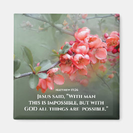 Matthew 19:26 met GOD Alles is mogelijk Magneet