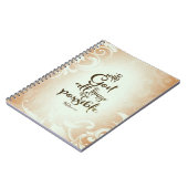 Matthew 19:26 met God alles is mogelijk Notitieboek (Linkerzijde)