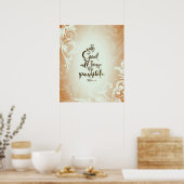 Matthew 19:26 met God alles is mogelijk Poster (Keuken)